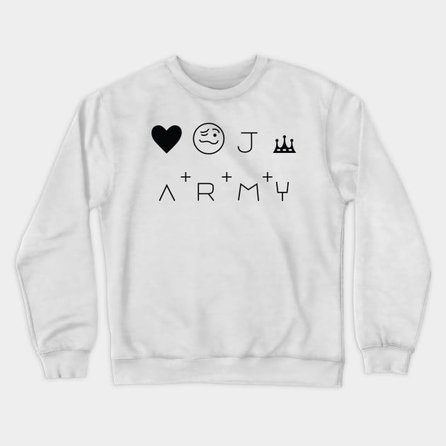 BTS Jungkook tatoo Crewneck Sweatshirt by Oricca